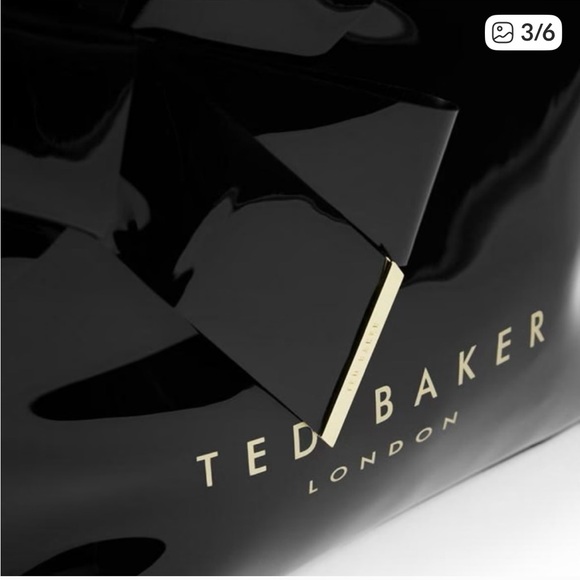 Ted Baker Glossy Black Tote with Large Bow NWT - Picture 3 of 12